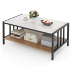 Dreamade 2 Tier Coffee Table with Storage for Living Room