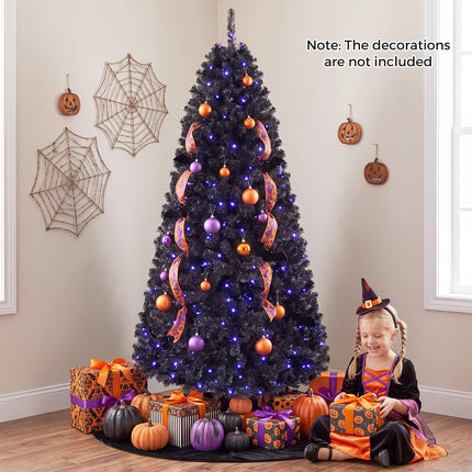 DREAMADE 6/7 ft Prelit Black Christmas Tree