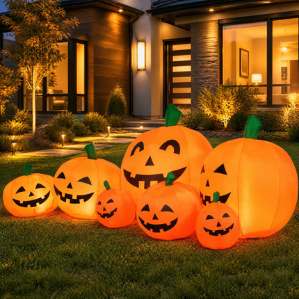 DREAMADE 7.5 FT Halloween Inflatable Pumpkins Blow Up Jack-o-Lantern