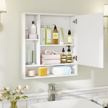Dreamade Bathroom Wall Mounted Medicine Cabinet w/Single Door