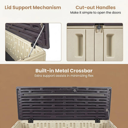 Dreamade 20 Cu.Ft Outdoor Storage Cabinet with Adjustable Shelf
