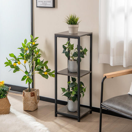 Dreamade 3 Tier Tall Plant Stand Indoor, 36 Inch Corner Plant Holder with Metal Frame
