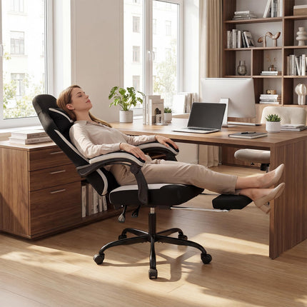 Dreamade Ergonomic Computer Desk Chair with Headrest, Lumbar Support