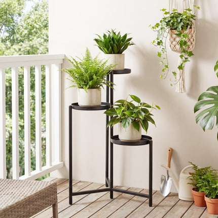 Dreamade 3-Tier Metal Tall Corner Plant Stand Indoor Outdoor