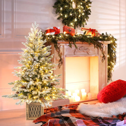 Dreamade 4 FT Pre-lit Entrance Christmas Tree with 231 Branch Tips and 100 LED Lights