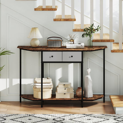 Dreamade 51" Console Table with 2 Drawers Freestanding Sofa Tables Behind Couch