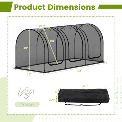 Dreamade 108” x 48” x 47” Tunnel Crop Cage
