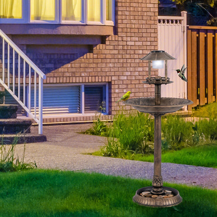 Dreamade 42 inch Bird Bath Solar Lighted