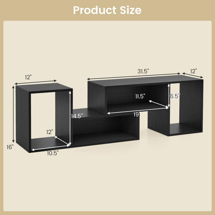 Dreamade Bookshelf TV Stand for TVs up to 55"