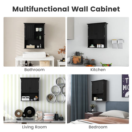 Dreamade Bathroom Wall Mounted Cabinet - Storage Cabinet w/Adjustable Shelf
