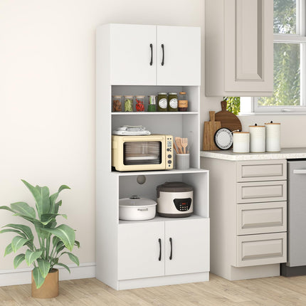 Dreamade 66" Kitchen Pantry Cabinet with Charging Station