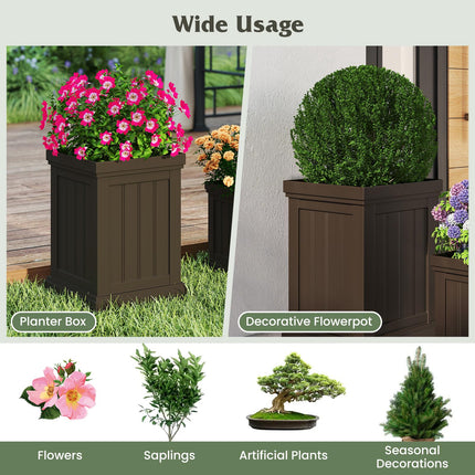 Dreamade 19" Large & 13” Small Flower Pots with Drainage Holes & Nesting Design