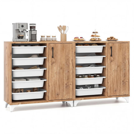 Dreamade Buffet Cabinet Sideboard with Plastic Storage Drawer