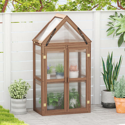Dreamade Garden Cold Frame Mini Greenhouse Storage Shelves