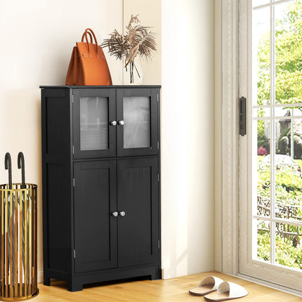Dreamade Storage Cabinet with Doors - Bathroom Floor Cabinet, Freestanding Tall Cabinet