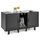 Dreamade Cat Litter Box Enclosure - Cat Washroom Hidden Furniture with 2 Storage Cabinets