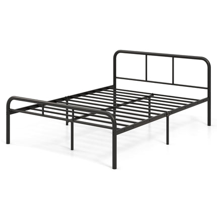 Dreamade Twin Size Bed Frame, Modern Metal Platform Bed with Headboard and Footboard, Heavy Duty Steel Slat Support Mattress Foundation