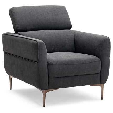 Dreamade Accent Chair, Upholstered Single Sofa Chair with Adjustable Headrest