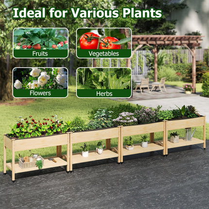 Dreamade 47”x23”x33” Wood Planter Box