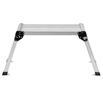 DreamadeCapacity 330 LBS Heavy Duty Portable Bench Folding Ladders Stool w/Non-Slip Mat (Silver)