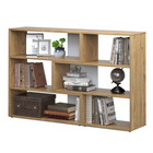 Dreamade Open Shelf Bookcase, Separable Cube Bookshelf TV Stand w/ 6 Grids