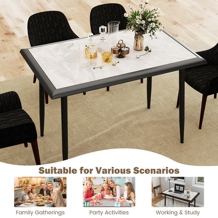 Dreamade 44" Dining Table with Food Grade Sintered Stone Tabletop