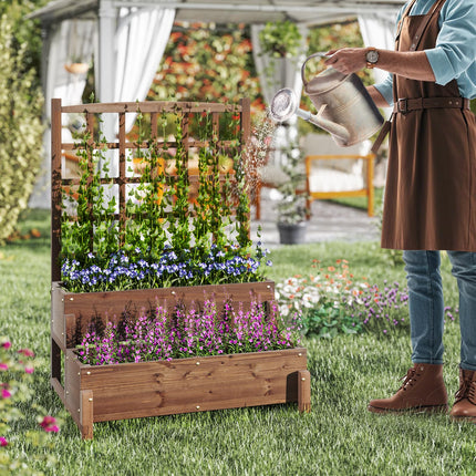 Dreamade Raised Garden Bed with Legs and Trellis