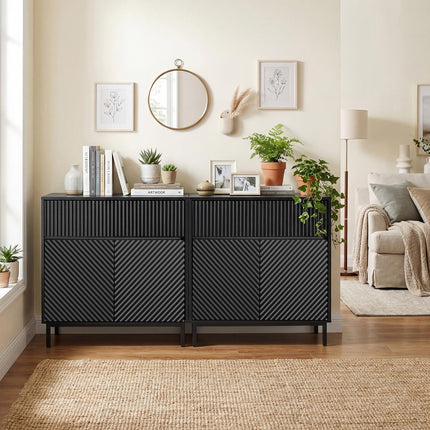 Dreamade 32" Wide Coffee Bar Console Table with 2 Doors and 1 Drawer (1/2)