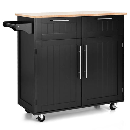 Dreamade Kitchen Island Cart Rolling Storage Trolley Cart