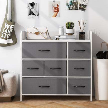 Dreamade Storage Cabinet with 7 Drawers & Open Shelf, Chest of Drawers, Console Table