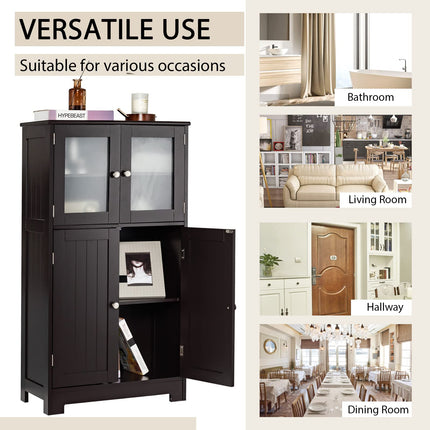 Dreamade Storage Cabinet with Doors - Bathroom Floor Cabinet, Freestanding Tall Cabinet