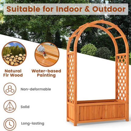 Dreamade Raised Garden Bed with Arch Trellis