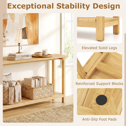 Dreamade 71" Solid Wood Console Table(71" x 12" x 31")