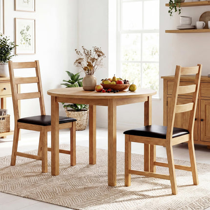 Dreamade Farmhouse Kitchen Chairs w/Hollowed Backrest