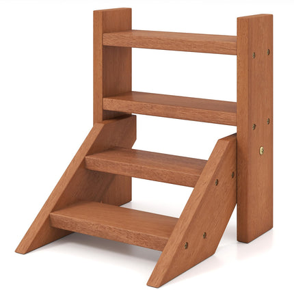 Dreamade Plant Stand for Desk 4-Tier Small Tabletop Ladder Shelf for Succulents