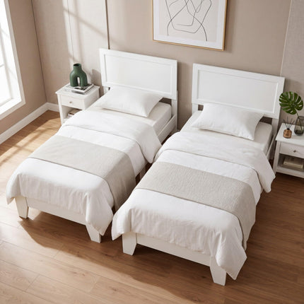 Dreamade Twin/Full/Queen Size Wooden Bed Frame with Wood Slat Support