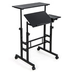 Dreamade Mobile Stand up Desk Adjustable, Rolling Standing Laptop Cart, 27.5