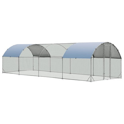 Dreamade Large Metal Chicken Coop, Dome Shaped Poultry Cage Hen Run House Rabbits Habitat for Backyard Farm Outdoor