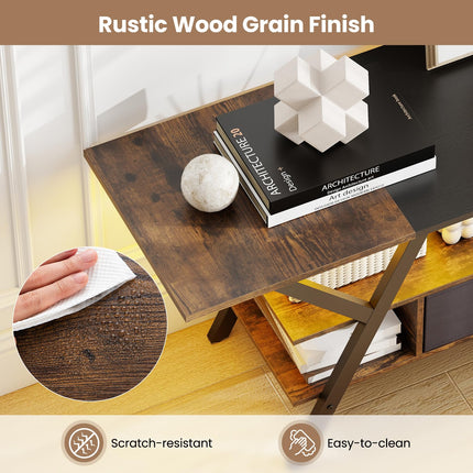 Dreamade TV Stand with Power Outlets for 55-65 Inch TV