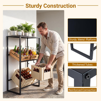 Dreamade 3-Tier Drink Crate Rack for Kitchen