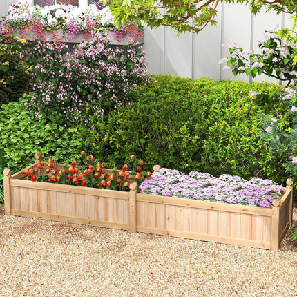 Dreamade Wood Raised Garden Bed with Corner Drainage