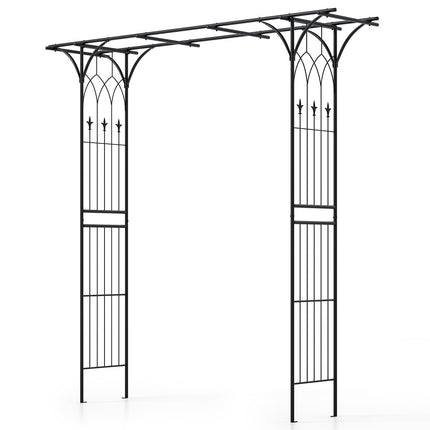 Dreamade Metal Garden Arbor with Trellis