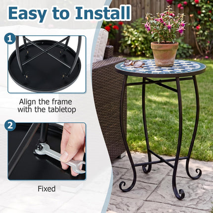 Dreamade 14" Outdoor Side Table