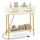 Dreamade Console Table with LED Lights for Living Room Hallway Entrance