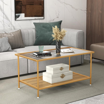 Dreamade 2-Tier Modern Coffee Table