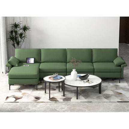 Dreamade 130.5" L Convertible Sofa Couch, Sectional Sleeper