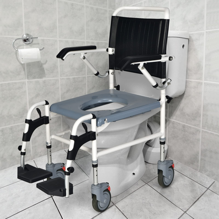 Dreamade 4-in-1 Bedside Commode Shower Wheelchair