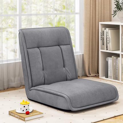 Dreamade Floor Chair, Lazy Sofa with 14-Poistion Adjustable Backrest & 5-Position Adjustable Headrest, Padded Sleeper Bed