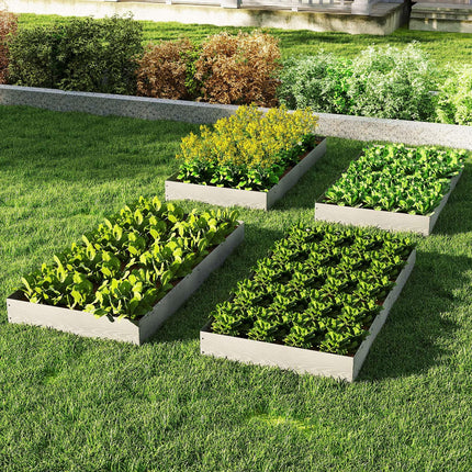Dreamade Galvanized Metal Landscape Edging 6 Packs 20FT Heavy-Duty Hammer-in Edging Border