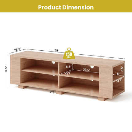 Dreamade TV Stand Entertainment Center - Farmhouse Television Table up to 65 Inches TVs, 7 Colors